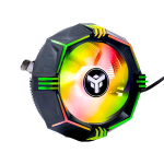 ITEK ICY-4LPR DISSIPATORE AD ARIA PER CPU SKT UNIVERSALE  65W TDP LOW PROFILE RGB RAINBOW NERO