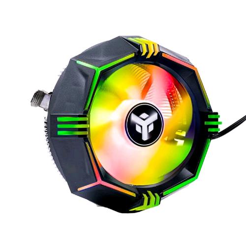 ITEK ICY-4LPR DISSIPATORE AD ARIA PER CPU SKT UNIVERSALE  65W TDP LOW PROFILE RGB RAINBOW NERO