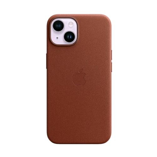 APPLE iPHONE 14 COVER MAGSAFE IN PELLE TERRA D'OMBRA
