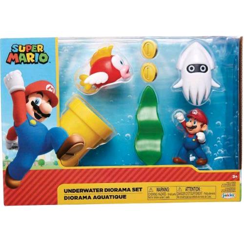 JAKKS SUPER MARIO SET DIORAMA SUBMARINO CON 3 PERSONAGGI