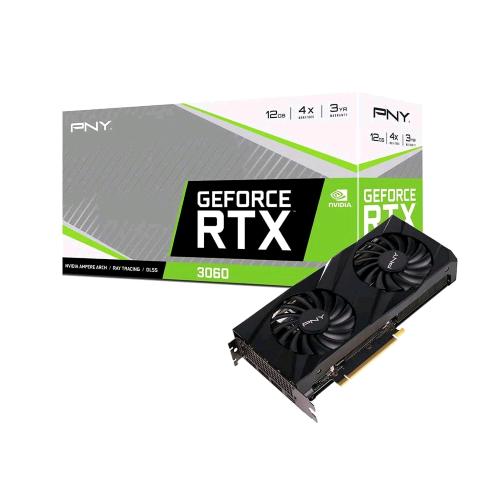PNY NVIDIA GEFORCE RTX 3060 VERTO DUAL FAN 12GB GDDR6 HDMI 3XDISPLAYPORT PCI EXPRESS 4.0 16X