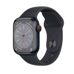 APPLE WATCH SERIES 8 GPS + CELLULAR CASSA 41 MM IN ALLUMINIO CON CINTURINO SPORT REGULAR COLOR MEZZANOTTE