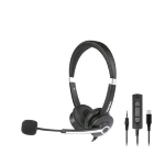 HAMLET HHEADM-CJS CUFFIA PROFESSIONALE BIAURALE CON MICROFONO USB-C JACK 3.5 MM TELECOMANDO BLACK SILVER