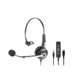 HAMLET HHEADM-CJM CUFFIA PROFESSIONALE MONOAURALE CON MICROFONO USB-C JACK 3,5 MM TELECOMANDO BLACK