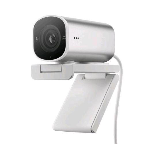 HP 960 WEBCAM STREAMING 4K USB-A CAMPO VISIVO FINO A 100° CORREZIONE AUTOMATICA COLORE COMPATIBILE CON ZOOM TEAMS TWITCH YOUTUBE WINDOWS 11 CHROME E MAC OS ARGENTO