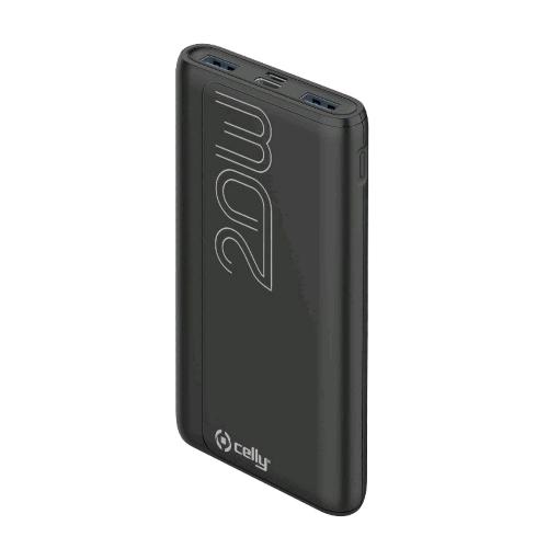 CELLY PD20W EVO POWER BANK 10.000 MAH 2xUSB-A 1xUSB-C 1xMICRO USB  BLACK