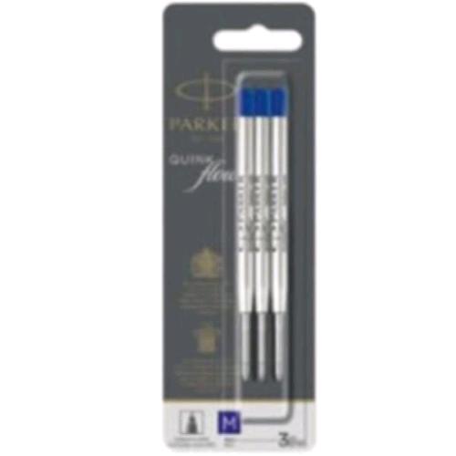 PARKER REFIL PER PENNA A SFERA QUINKFLOW PUNTA 1 mm INCHIOSTRO BLU CONF 3 Pz. 