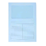 FRASCHINI CARTELLINE CON FINESTRA IN CARTONCINO DA 120GR 21X31 CM  AZZURRO CONF 50 Pz.