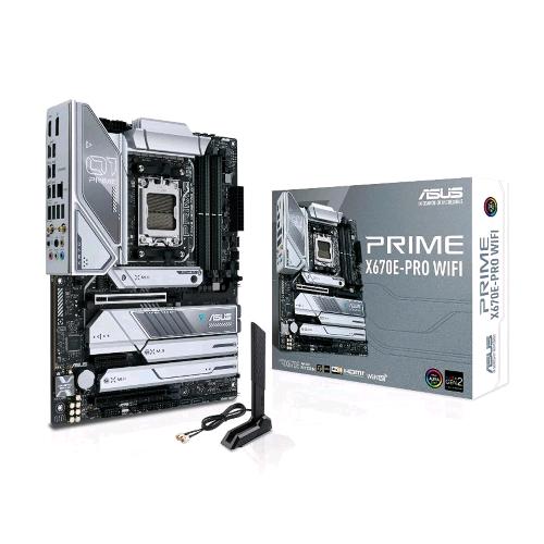 ASUS PRIME X670E-PRO WIFI ASUS PRIME X670E-PRO WIFI SCHEDA MADRE ATX AMD X670 AMD AM5 DDR5 PCI 5.0 REALTEK 2.5GB ETHERNET WIFI 6E REALTEK 7.1 SURROUND 4xM.2 4xSATA 6GB/S AURA SYNC RGB NERO