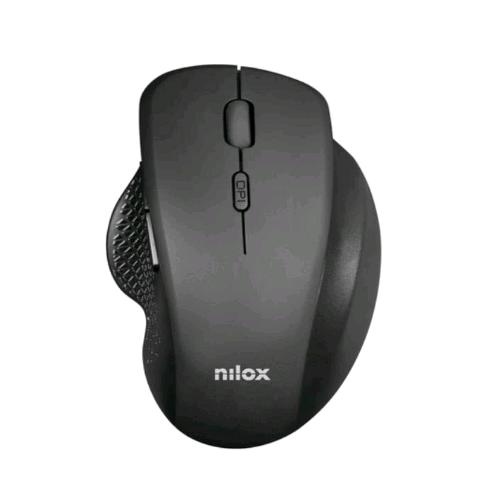 NILOX NXMOWI3001 MOUSE ERGONOMICO WIRELESS OTTICO 3.200 DPI 6 TASTI BLACK