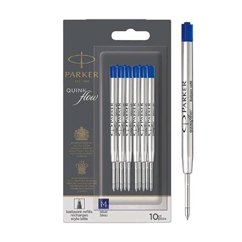 PARKER QUINKFLOW REFIL PER PENNA A SFERA PUNTA 0.7 mm INCHIOSTRO BLU CONF 10 Pz.