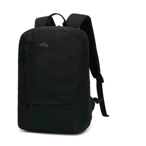 CELLY DAYPACK ZAINO PER NOTEBOOK DA 15.6" IN POLIESTERE 3 SCOMPARTI NERO 