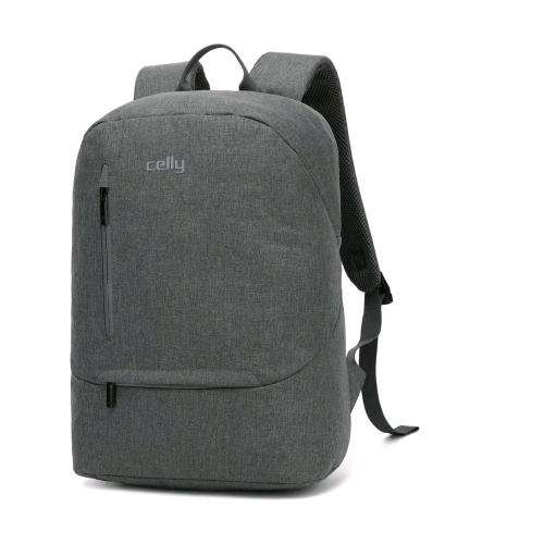 CELLY DAYPACK ZAINO PER NOTEBOOK DA 15.6" IN POLIESTERE 3 SCOMPARTI GRIGIO
