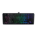 NOUA COSMO TASTIERA GAMING QWERTY USB PLUG & PLAY MINI TASTIERA DA GIOCO MULTIMEDIALE 87 TASTI SWITCH SEMI-MECCANICA RETROILLUMINAZIONE RGB ARCOBALENO 19 TASTI ANTI-GHOSTING LAYOUT ITALIA BLACK