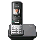 GIGASET PREMIUM 100 CORDLESS DECT RUBRICA 500 CONTATTI CON IMMAGINE VIVAVOCE NUMERI GRANDI GRIGIO/NERO