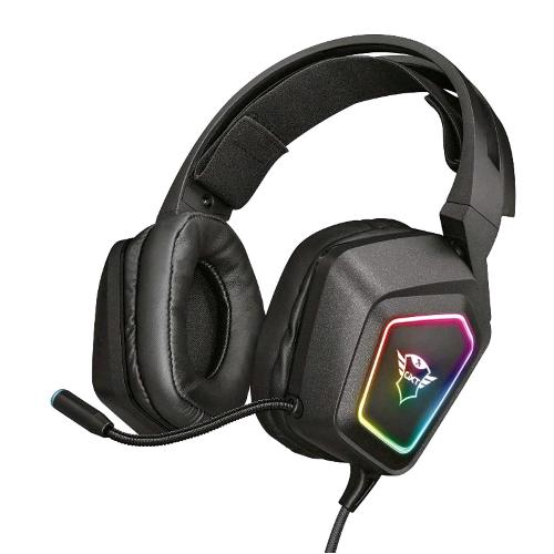 TRUST GXT450 BLIZZ CUFFIE GAMING AUDIO SURROUND 7.1 RGB OVER-EAR CON MICROFONO FLESSIBILE BLACK