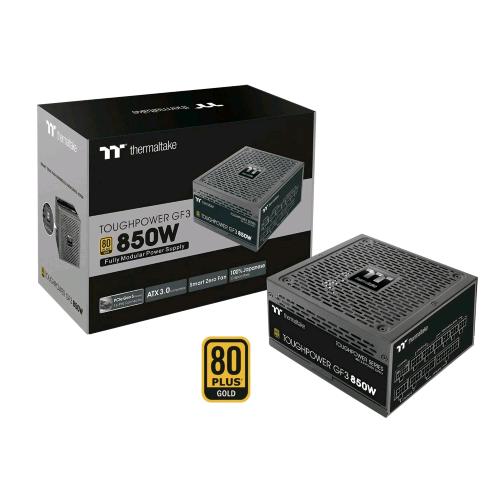 THERMALTAKE TOUGHPOWER GF3 ALIMENTATORE PC 850W 80 PLUS GOLD COMPLETAMENTE MODULARE ATX 3.0 VENTOLA SILENZIOSA 140 BLACK
