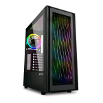 SHARKOON RGB WAVE CASEGAMING ATX MICRO ATX MINI-ATX PANNELLO LATERALE IN VETRO TEMPERATO 2xUSB-A 3.0 1xUSB-C 4xVENTOLE RGB PWM 120MM BLACK