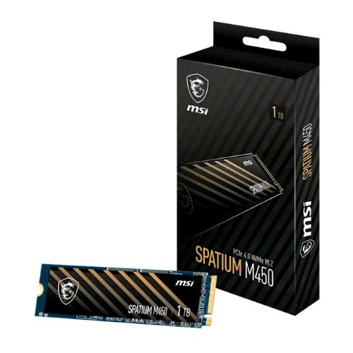 MSI SPATIUM M450 SSD M.2 1.000GB PCIE 4.0 NVME 3D NAND READ/WRITE 3600/3000 MBPS