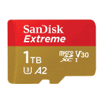 SANDISK EXTREME MICROSDXC 1024 GB CLASSE 10 V30 U3 A2 CON ADATTATORE SD 