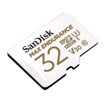 SANDISK MAX ENDURANCE MICROSDHC 32GB + SD ADAPTER VIDEO CLASS V30 UHS-I U3 CLASS10 BIANCO