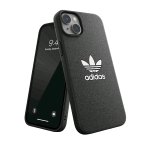 ADIDAS ICONIC APPLE iPHONE 14 PLUS COVER IN TPU CON IL CLASSICO LOGO DEL TRIFOGLIO A CONTRASTO BLACK