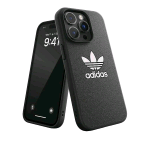ADIDAS ICONIC APPLE iPHONE 14 PRO COVER IN TPU CON IL CLASSICO LOGO DEL TRIFOGLIO A CONTRASTO BLACK