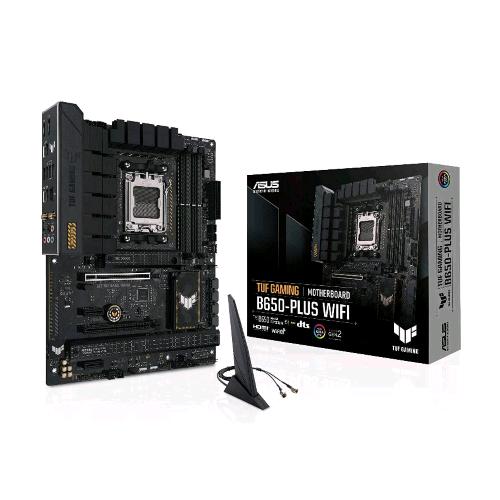 ASUS TUF GAMING B650-PLUS WIFI SCHEDA MADRE B650 ATXAM5 4xDDR5DC DISPLAYPORT HDMI 1xPCIe4.0x16 4xSATA3 M.2 WIFI USB3.2 NERO