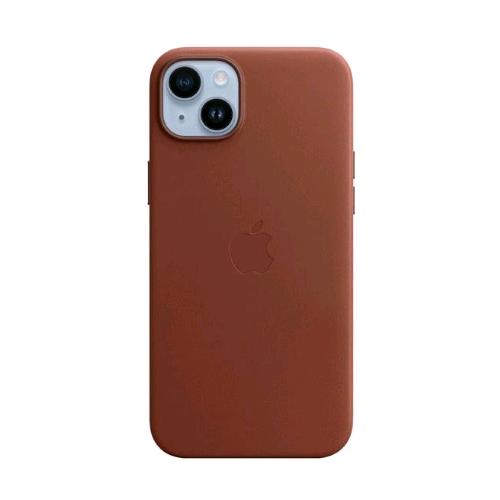APPLE iPHONE 14 PLUS COVER CON MAGSAFE IN PELLE TERRA D'OMBRA
