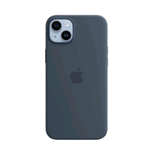 APPLE iPHONE 14 PLUS COVER CON MAGSAFE IN SILICONE BLU TEMPESTA