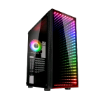 KOLINK VOID RIFT ARGB CASE MIDI TOWER ATX MICRO ATX MINI-ITX PANNELLO FRONTALE E LATERALE IN VETRO TEMPERATO 2XUSB-A 3.0 1XUSB-A 2.0 1XVENTOLA PWM ARGB 120MM BLACK