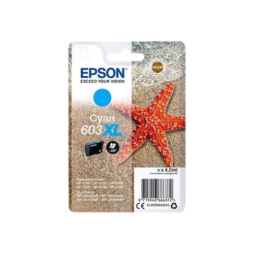 EPSON 603XL STELLA MARINA CARTUCCIA INCHIOSTRO CIANO 4 ML BLISTER CON ALLARME PER Expression Home XP-2150, 2155, 3150, 3155, 4150, 4155; WorkForce WF-2820, 284 