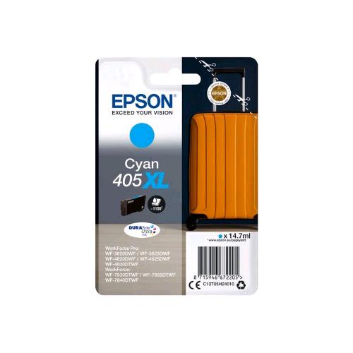 EPSON 405 XL CARTUCCIA INCHIOSTRO CIANO 14.7 ML BLISTER CON ALLARME PER WorkForce WF-7310, 7830, 7835, 7840; WorkForce Pro WF-3820, 3825, 4820, 4825, 4830