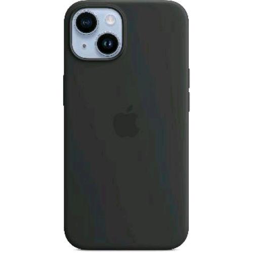 APPLE iPHONE 14 COVER MAGSAFE IN SILICONE COLORE MEZZANOTTE 