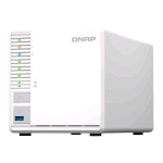 QNAP TS-364-8G NAS TOWER INTEL CELERON N5095 2.9GHz RAM 8GB LAN 100,1000,2500 Mbit/s 3 ALLOGGIAMENTI SATA III BIANCO