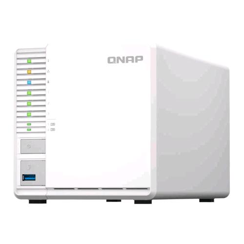 QNAP TS-364-8G NAS TOWER INTEL CELERON N5095 2.9GHz RAM 8GB LAN 100,1000,2500 Mbit/s 3 ALLOGGIAMENTI SATA III BIANCO