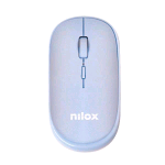 NILOX MOUSE OTTICO WIRELESS 2.4GHz 800-1200-1600dpi SELEZIONABILI 3 PULSANTI ROTELLA DI SCORRIMENTO LIGHT BLUE