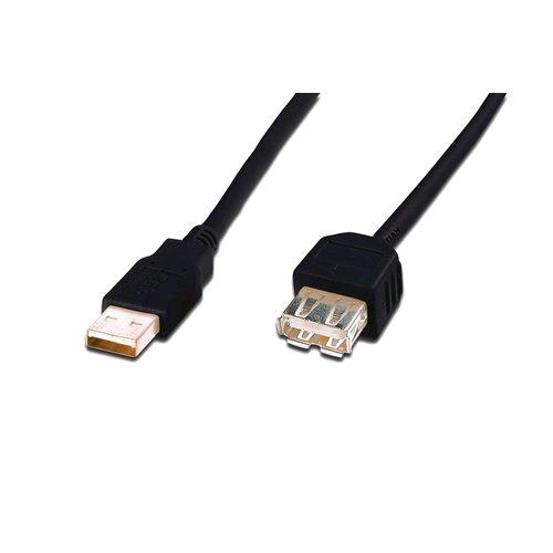 DIGITUS CAVO USB 2.0 MASCHI/FEMMINA 3 MT NERO