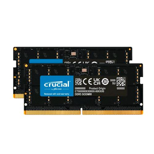 CRUCIAL CT2K32G48C40S5 KIT MEMORIA RAM 2 x 32GB TOT 64GB 4.800MHz TIPOLOGIA SO-DIMM TECNOLOGIA DDR4