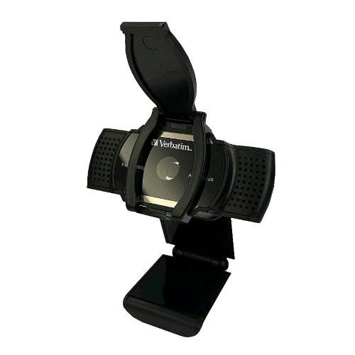 VERBATIM AWC-01 WEB CAM FULL HD 2K AUTOFOCUS 30 FPS MICROFONO USB 2.0 OTTURATORE DI PROTEZIONE PRIVACY NERO