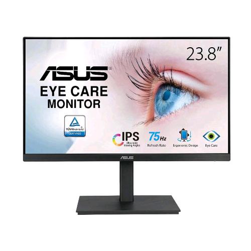 ASUS VA24EQSB EYECARE 23.8" LED IPS FULL HD 16:9 75Hz 5MS ADAPTIVE SYNC FLICKER FREE VGA HDMI DISPLAYPORT USB ALTOPARLANTI INCORPORATI NERO