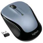 LOGITECH M325s  MOUSE OTTICO WIRELESS AMDIDESTRO 5 TASTI IMPUGNATURA IN GOMMA 1.000 DPI LIGHT SILVER/BLACK