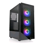 THERMALTAKE VIEW 200 TG ARGB CASE MID TOWER MINI-ITX MICRO-ATX ATX PANNELLO FRONTALE E LATERALE IN VETRO TEMPERATO2xUSB-A 3.0 3xVENTOLE 120MM ARGB BLACK
