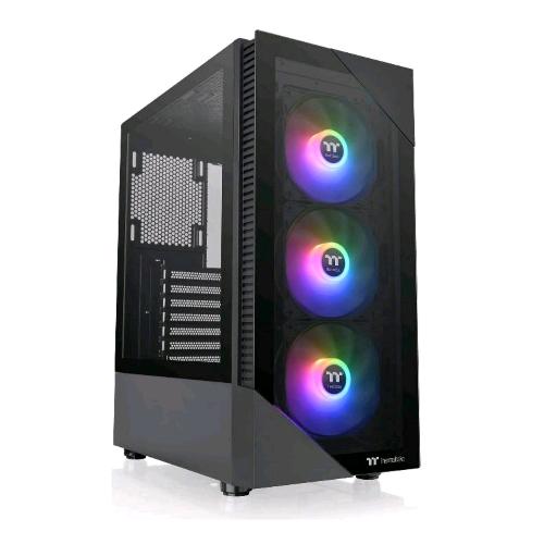 THERMALTAKE VIEW 200 TG ARGB CASE MID TOWER MINI-ITX MICRO-ATX ATX PANNELLO FRONTALE E LATERALE IN VETRO TEMPERATO2xUSB-A 3.0 3xVENTOLE 120MM ARGB BLACK