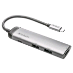 VERBATIM HUB MULTIPORTA USB-C A 1xUSB-C 3.1 2xUSB-A 3.0 1xHDMI 4K GRIGIO
