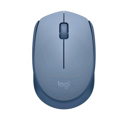 LOGITECH M171 MOUSE OTTICO WIRELESS RF 2.4GHz AMBIDESTRO 3 PULSANTI BLUE/GREY