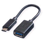 ROLINE/VALUE CAVO OTG USB-A 3.1/USB-C M/F 15 CM NERO