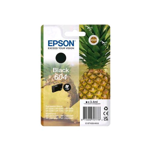 EPSON 604 CARTUCCIA INK NERA 3.4 ML BLISTER CON ALLARME PER Expression Home XP-2200, 2205, 3200, 3205, 4200, 4205; WorkForce WF-2910, 2930, 2935, 2950