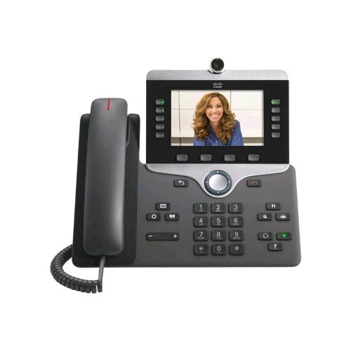 CISCO IP PHONE 8865 TELEFONO VIDEO IP CON VIDEOCAMERA DIGITALE INTERFACCIA BLUETOOTH IEEE 802.11A/B/G/N/AC (WI-FI) SIP, SDP 5 LINEE 