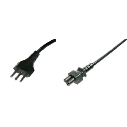 DIGITUS CAVO ALIMENTAZIONE SPINA ITALIANA TRIPOLARE 10A A PRESA COMPAQ TRIPOLARE IEC 60320 C5 1.8MT NERO